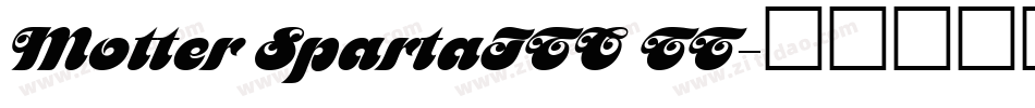 Motter SpartaITC TT字体转换